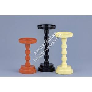 Ensemble de supports de pilier pour mariage de Noël, décoration de la maison, support d'affichage en métal aluminium fait à la main, finition nickel, tailles personnalisées - Product Image 1