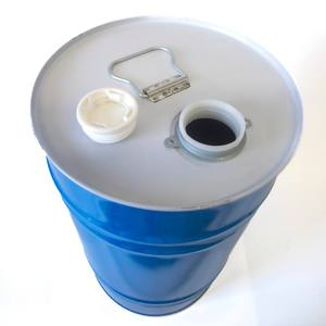Tambor cilíndrico compuesto personalizable de la mejor calidad, 32 litros, diámetro 306 mm (acero + HDPE) con orificio y tapa de rosca de plástico - Product Image 3
