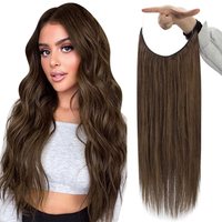 Expédition rapide en gros pour Cheveux brésiliens vierges Remy Secret, bruns avec mèches, lisses naturels, 100% cuticules alignées