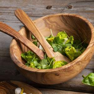 Qualité d'exportation hautement poli personnalisé fabriqué à la main en bois naturel bol de service bol à salade ustensiles de cuisine décor à la maison 100 pièces - Product Image 3