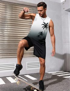 Débardeurs décontractés respirants en maille pour hommes, sans manches, coupe musclée, personnalisables, grandes tailles, vêtements de plage en polyester/coton 3D - Product Image 5