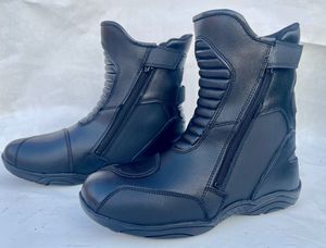 Botas de Motocicleta de Cuero Transpirables Personalizadas, Botas de Motociclismo de Carreras para Pilotos Profesionales, Calidad Premium, Impermeables, para las Cuatro Estaciones - Product Image 5