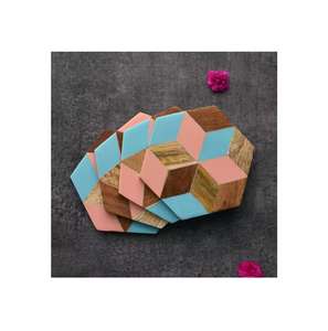 Premium Elegant & Durable Marble Coaster Set Stone Mats & Pads for Drinks Home Decor and <b>Table</b> <b>Protection</b> - Product Image 3