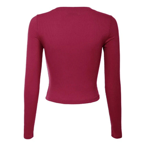 Căng Cao Phía Trước Thiết Kế Racer Trở Lại Crop Tops Phụ Nữ Thường Xuyên Chiều Dài Dài Tay Áo In Mô Hình Phong Cách Thời Trang Thời Trang dạo phố Spandex Vải - Product Image 3