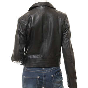 Veste en cuir satiné matelassée pour femme, automne-hiver, avec fermeture éclair, col montant, imperméable et coupe-vent, pour adultes - Product Image 2