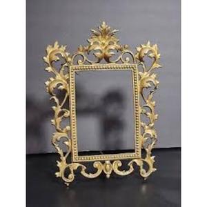 <b>Antique</b> Brass Mirror <b>Frame</b> Elegant Handcrafted Details Modern for Wall Use High-End Luxury Craftsmanship Excellent Customer - Product Image 5