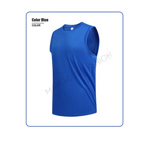 Gilet sans manches unisexe personnalisable grande taille respirant en soie glacée antibactérien séchage rapide décontracté course à pied fitness été - Product Image 6