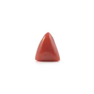 พลอยปะการังสีแดงสังเคราะห์ 3.6 กะรัต คุณภาพสูง ขัดเงา ขนาด 8 มม. สีขาว - Product Image 1
