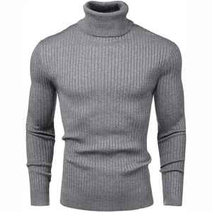 Haute qualité à manches longues hommes pull décontracté col rond sweats automne et hiver chaud hommes tricots Polyester pull - Product Image 1