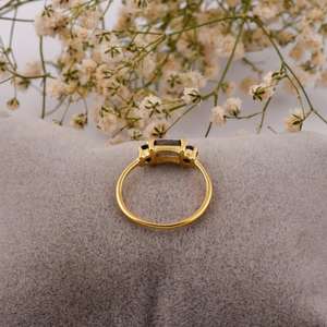 Bague en argent 925 avec Labradorite et onyx noir - Product Image 2