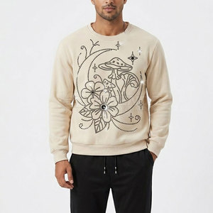 Survêtement décontracté moderne d'hiver pour homme avec strass, 100 % coton, écologique, léger, respirant, coupe confortable pour le streetwear - Product Image 3