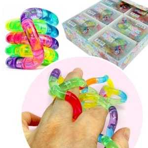 Multicolor Rainbow Chain Fidget Toy Sensory <b>Ring</b> Toy for <b>Kids</b> Party Favor - Product Image 1