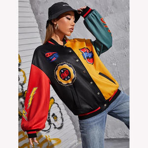 Veste de baseball de haute qualité pour femmes, veste bomber varsity | Veste streetwear en coton rembourrée style Letterman - Product Image 5