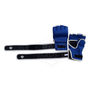 Gants de boxe en cuir professionnels pour arts martiaux, fitness et entraînement MMA, à demi-doigts, avec fermeture à lacets, pour la pratique sportive - Product Image 5