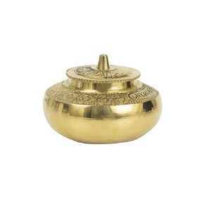 Caja de latón Pooja | Puja | Roli | Chawal | Chandan | Haldi | Kumkum Puja Caja | Sindoor | Cúrcuma | Dabbi | Dibbi | - Product Image 4