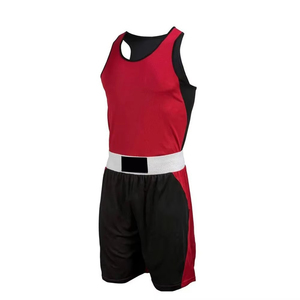 Tenues de boxe pour hommes avec logo frontal, en spandex/polyester, légères, séchage rapide, respirantes, meilleures ventes, faible MOQ - Product Image 5