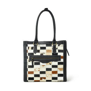 Bolso de mano de cuero de vaca de gran venta, bolso de hombro elegante, bolso de mano con pelo en piel oculta, bolso de compras elegante para uso de mujer - Product Image 3