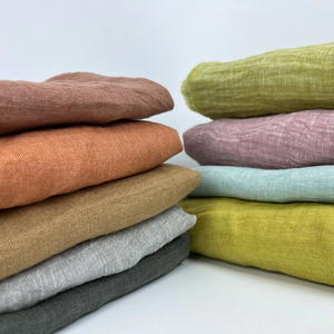 Venta al por mayor 115 '' / 292 cm de ancho Extra tela de lino orgánico 100% vestidos de lino tela tejida natural sin teñir para el metro de la yarda del sofá - Product Image 4