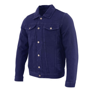 Meilleure veste en toile denim pour homme, 100% coton, respirante, mode streetwear, bleu clair - Product Image 3
