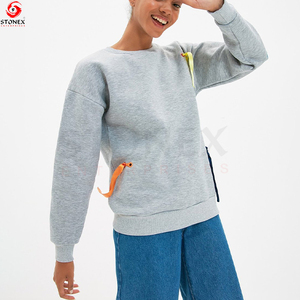 Logo personnalisé Mode Unisexe Sweat-shirt Hiver Multicolore Sweat-shirt Solide Pur Coton Pour Les Femmes - Product Image 6