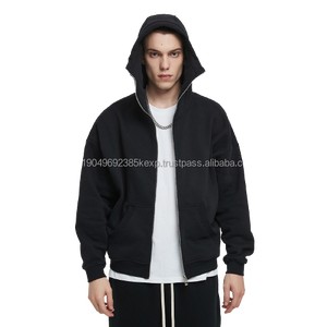 Sudadera con Capucha Personalizada con Logotipo para Hombre, Cierre Frontal, Talla Grande, Felpa de Algodón Grueso de 360 g/m², Sudadera con Capucha y Cierre Ninja - Product Image 4
