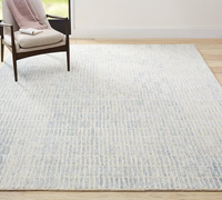 Tapis en laine moderne fait à la main de luxe 8x10 tapis bleu espace Unique pour chambre salle à manger décoration de la maison Premium