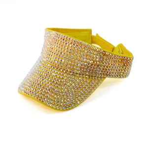 Nouvelle casquette de soleil unisexe personnalisée entièrement ornée de strass, avec diamants, réglable, unique, multicolores, pour le sport - Product Image 1