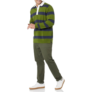 Pull tricoté respirant d'hiver pour hommes avec col rabattu 100% coton ODM approvisionnement logo personnalisé imprimé - Product Image 3