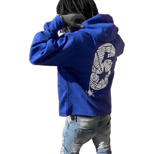 Pantalones de Chándal Personalizados para Hombre, 100% Algodón, Estilo Desgastado con Lavado Ácido, con Cremallera, Ropa Urbana - Product Image 6