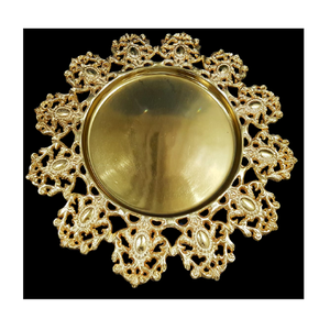 Plaque de chargeur en métal de conception tendance plaque d'exposition de forme ronde de qualité supérieure sous la plaque pour la meilleure vente - Product Image 4