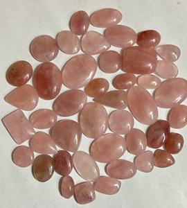 Cabujón de cuarzo rosa Natural de alta calidad personalizable de calidad AAA, joyería suelta pulida, fabricación lista para vender a terceros - Product Image 2