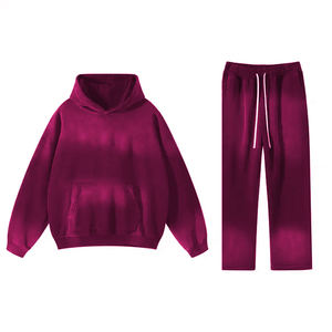 Conjunto Deportivo Holgado de Felpa de Algodón Estilo Vintage, Pantalones Deportivos Desgastados, Conjunto Deportivo Personalizado con Lavado Ácido, Haus Industries - Product Image 1