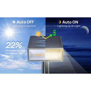 Consciot Lot de 4 lampes solaires à LED 3000K Blanc chaud IP65 Étanche Lampes de jardin d'extérieur pour cour et maison dans les arbres - Product Image 2