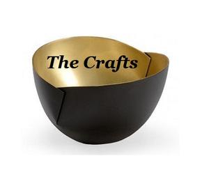 Ensemble de deux bols de service en métal doré et noir, forme ronde, vaisselle, bol de service pour chocolat, best-seller - Product Image 5