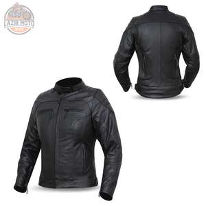 แจ็กเก็ตหนัง100% แฟชั่นใหม่สำหรับผู้หญิง, แจ็กเก็ตหนังลำลองออกแบบได้ตามต้องการมีซิปกันลมสำหรับฤดูหนาว - Product Image 6