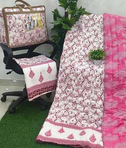 ผ้านวมพิมพ์ลายบล็อกขายส่ง คุณภาพสูง พิมพ์ลายสีขาวและหลากสี ชุดผ้าปูที่นอน ชุดเครื่องนอน - Product Image 1