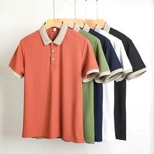 Nueva camisa de solapa de verano para hombre, ropa de trabajo de manga corta con sensación Premium, Polo transpirable de poliéster 100% personalizable para hombre - Product Image 5