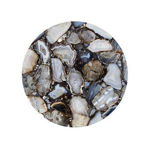 Sceau en agate poli artisanal, décoration de luxe pour la maison, motif floral religieux, résine, couleur personnalisée, haute qualité artisanale - Product Image 1