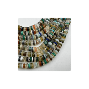 Venta al por mayor de calidad superior 8mm Natural Pink Heishi Tier Beads 7-10mm 14 pulgadas piedras preciosas sueltas para la fabricación de joyas - Product Image 3