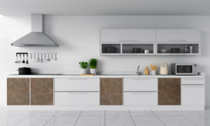 Finition de surface en pierre de matériau de cuisine Paris Brown 3100 HPL pour une utilisation décorative - Product Image 3