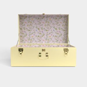 Baúl de Almacenamiento Metálico Rosa, Rectangular, con Acabado Lacado y Cierres Dorados, para Dormitorio, Cuarto de Niños, Armario de Juguetes - Product Image 5