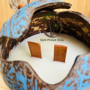 เทียนเปลือกมะพร้าวมีกลิ่นหอมเทียนเป็นมิตรต่อสิ่งแวดล้อมชามมะพร้าวทำด้วยมือเทียนมะพร้าวแบบเวียดนาม - Product Image 6