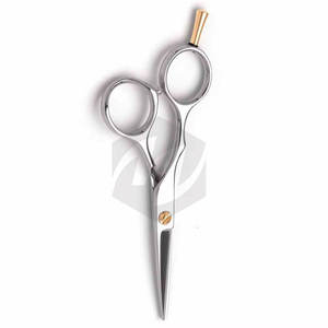 Tijeras de Peluquería Profesionales de Plata de Grado Quirúrgico con Reposadíces Dorado, Tijeras de Peluquería de Precisión - Product Image 5