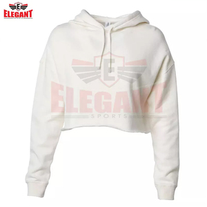 Sudadera corta con capucha para mujer en calidad personalizada al por mayor con el último diseño y sudaderas con capucha Premium para mujer logotipo personalizado - Product Image 3