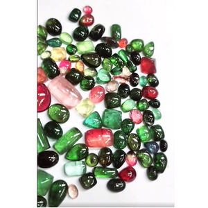 Alta calidad 144 Uds Multi turmalina Natural 6mm-19mm cojín oval pera rectángulo cabujón 252cts lote verde Iroc ventas sueltas - Product Image 3