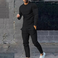 Logo personnalisé survêtement tissu polaire de coton vêtements de sport surdimensionnés style uni ensemble de survêtements vierges pour hommes