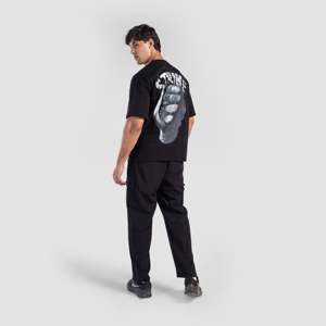 Camiseta Strike Negra - Estilo Hip Hop Oversize de Jersey 100% Algodón con Logotipo 3D y Patrón de Letras Transpirables con Serigrafía - Product Image 2