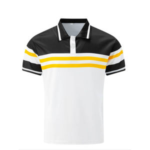 2025 nouveaux hommes décontracté demi-manches Polyester Sublimation pour polos à manches courtes solide imprimé motif toile tissu en vente - Product Image 1