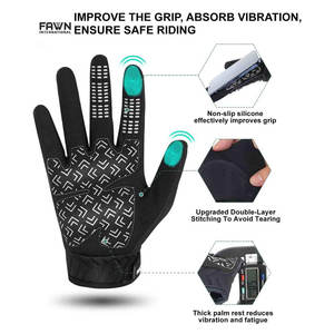 Guantes de Motocicleta de Cuero de Primera Calidad, Resistentes al Viento, Transpirables, Impermeables, Cómodos, para Calle y Pista - Product Image 2