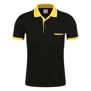 T-shirt de golf à manches courtes grande taille pour hommes 100% tissu tricoté en coton séchage rapide anti-boulochage respirant écologique Logo personnalisé - Product Image 4